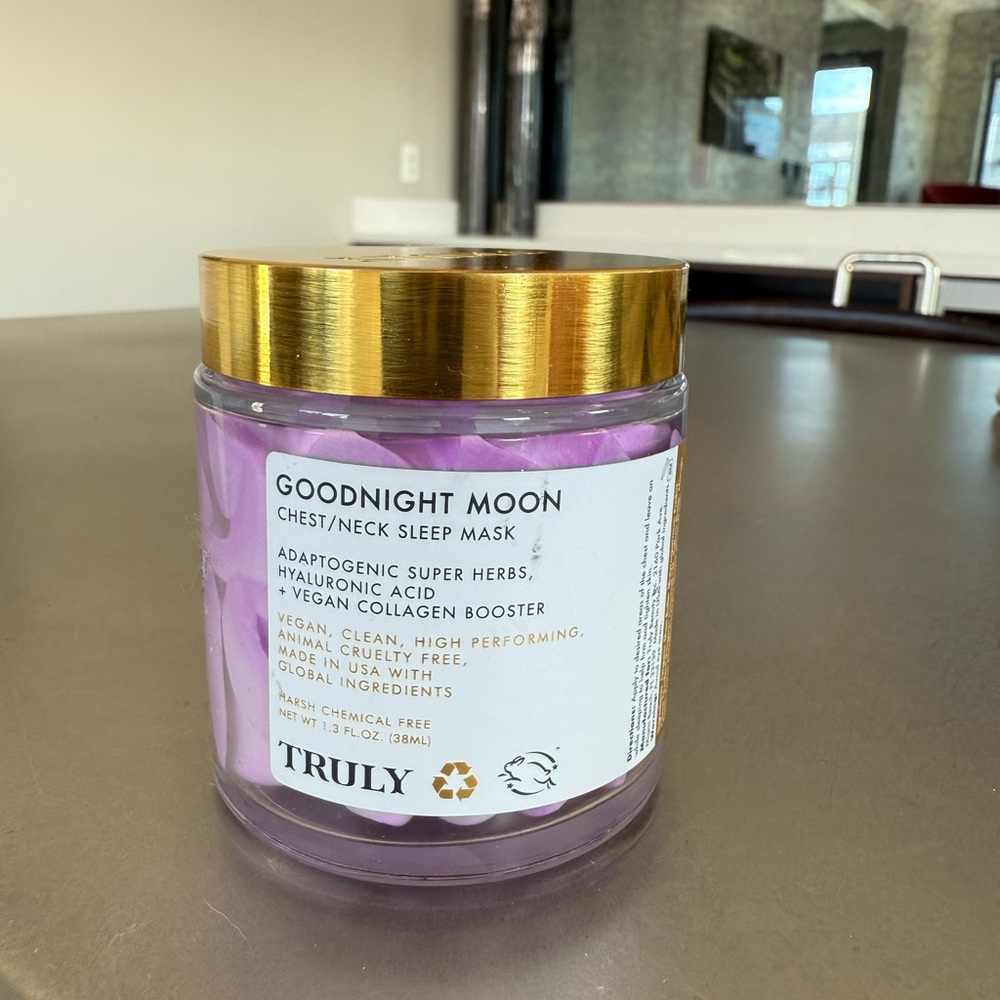 TRULY Goodnight Moon Sleep Mask with Purple Formula and Gold Lid